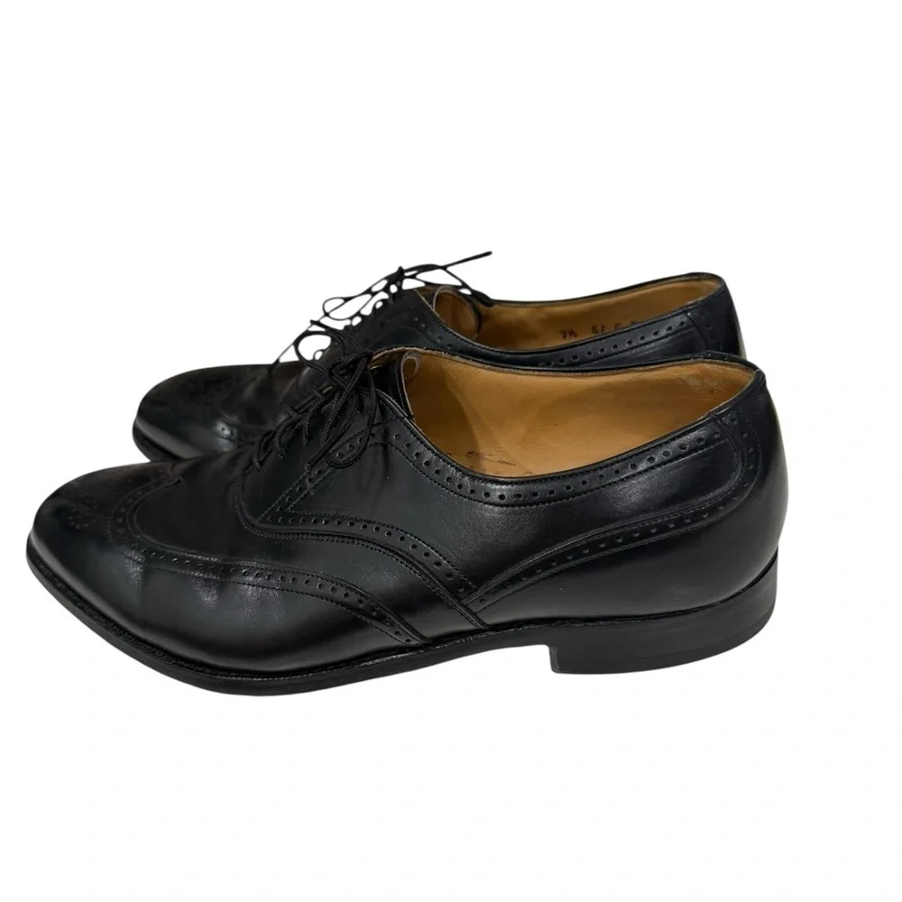 Johnston Murphy Aristocrat Wingtip Lace up Dress Shoes Size 7 1/2 Made in USA
